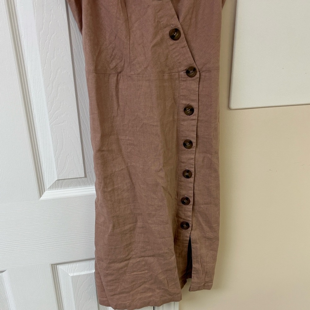 NWT Love Tree Dusty Pink Sundress Linen Blend - Picture 3 of 7